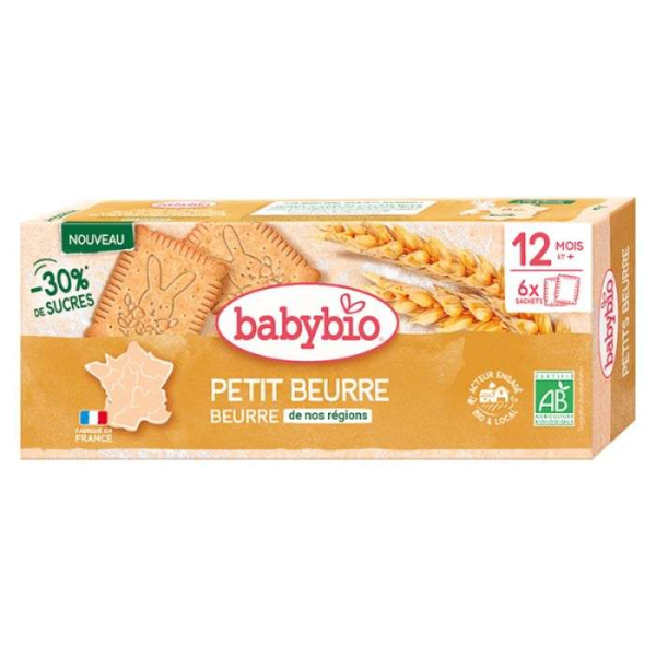 BABYBIO - Petit beurre 12 mois + 6 sachets x2