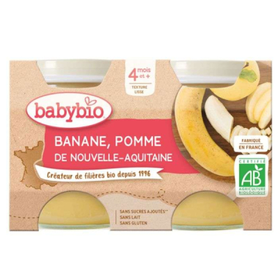 BABYBIO - Petit pot pomme banane 2*130g
