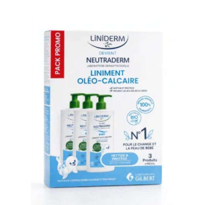 GILBERT - Liniderm neutraderm liniment oleo calcaire pack de 3