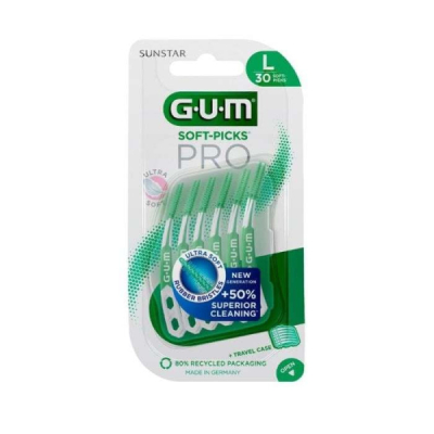 GUM - Soft picks pro souple taille l pack de 30