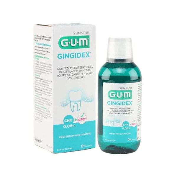 GUM - Bain de bouche gingidex 0.06 chx 300 ml