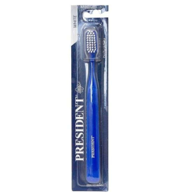 PRESIDENT - Brosse a dents medium white